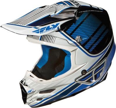 Fly Racing F2 Carbon Canard Helmet , Size: Sm, Primary Color: Blue, Distinct Name: Trey Canard Graphic Blue/White/Black, Helmet Type: Offroad Helmets, Helmet Category: Offroad, Gender: Mens/Unisex 73-4033S Helmets Fly Racing 73-4033S