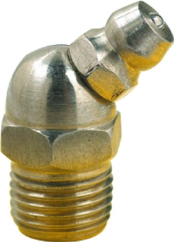 Lumax LX-3609 Silver Stainless Steel 1/8 P.T.F. 45 Degree Grease Fitting, (Pack of 100) Pipe Fittings Lumax LX3609