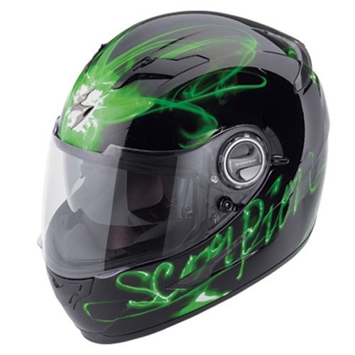 Scorpion EXO-500 Ardent Black/Green Full-Face Motorcycle Helmet Size Small Helmets Scorpion 50-4693