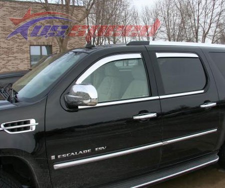 2007-2013 GMC Sierra Extd Chrome Window Visors 4PC Doors U.S. Speed PT-480058-SIE