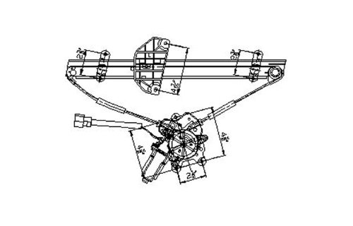 Window Regulator & Motor Assemblies TYC WRT-MIMI974C-PFL-TYC-P2