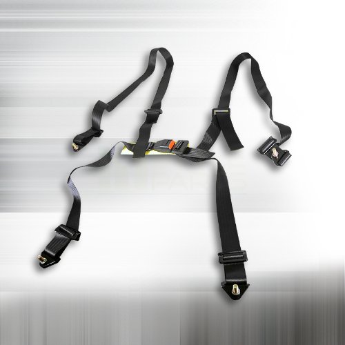Racing Seat Belt 4 Point Harness - Black Seat Belts Instyleparts RSB-4PTBLK