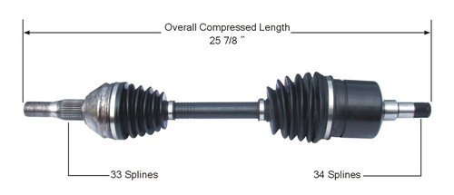 Prime Choice Auto Parts DSK111 New Front Passenger Side CV Axle Shaft Shafts Prime Choice Auto Parts DSK111