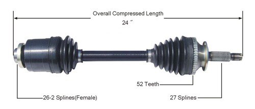 Prime Choice Auto Parts DSK142 New Front Passenger Side CV Axle Shaft Shafts Prime Choice Auto Parts DSK142