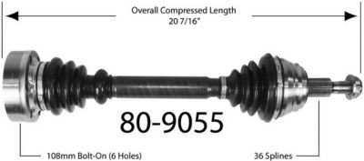 EMPI AXLES/BOOTS 80-9055 NEW EMPI AXLE Boot Clamps Empi 80-9055