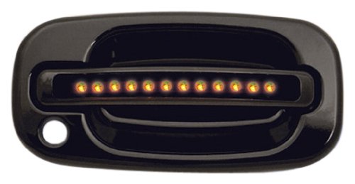 IPCW CLY99B18F Black with Amber LED and Smoke Lens Front Door Handle with Both Sides Key Hole - Pair Body IPCW CLY99B18F