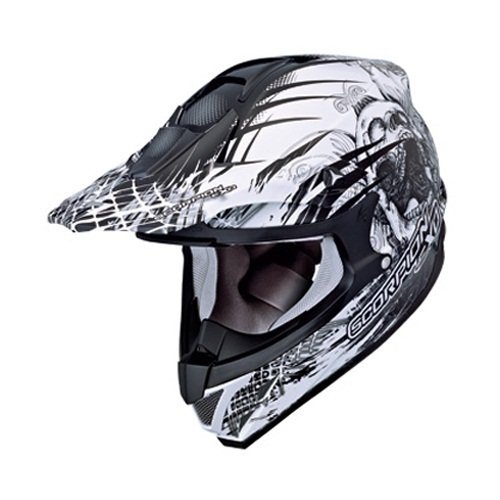 Scorpion VX-34 Graphics Helmet, Black Scream, Helmet Category: Offroad, Size: Sm, Primary Color: Black, Helmet Type: Offroad Helmets 34-1033 Helmets Scorpion 34-1033