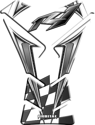 Orbital Tank Pad - Racing - R1 - Clear/Carbon Fiber 2898 Decals Orbital 2898