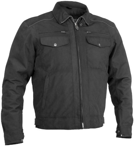 River Road Laughlin Jacket , Gender: Mens/Unisex, Apparel Material: Textile, Size: Md, Primary Color: Black, Distinct Name: Black XF09-4885 Jackets & Vests River Road XF09-4885