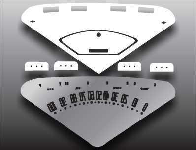 1957 Chevrolet Truck White Face Gauges Dash Accents 57CT-1645
