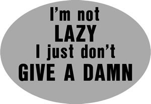 Knockout 163H 'I'm Not Lazy I just don't give a damn' Hitch Cover Hitch Covers Knockout 163H