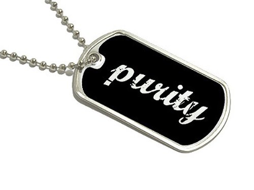 Purity - Abstinence - Military Dog Tag Keychain Key Chains Graphics and More d191