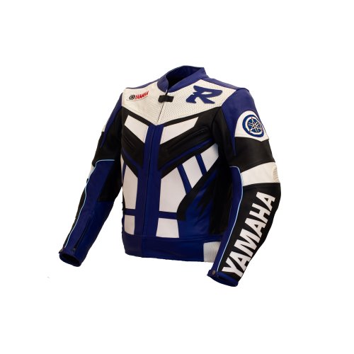 Yamaha Blue Racing Leather Jacket (L) Jackets Corelli MotoGear YMHBLU11