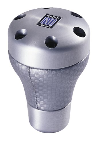 Nardi Gear Shift (Shifter) Knob - Ambition - Aluminum - Inox Silver Leather - Part # 3547.00.0005 Body Nardi-Personal 3547.00.0005