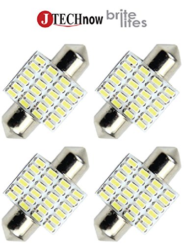 Jtech 4x 31mm(1.25) 24-SMD Extremely Super Bright White Light Bulb . DE3175 DE3021 DE3022 3175 Bulbs britelites 31M6