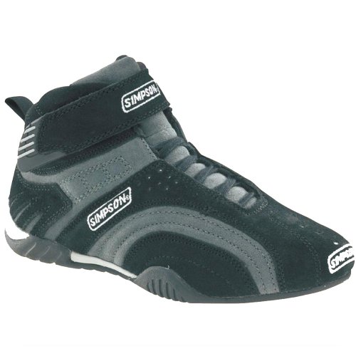 Simpson FS900BK Fusion Black Size 9 Shoes Racing Apparel Simpson Racing FS900BK