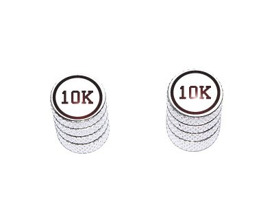 10k - Running Jogging Marathon - Motorcycle Bike Bicycle - Tire Rim Schrader Valve Stem Caps - Aluminum Valve Stems & Caps V061_2_Aluminum