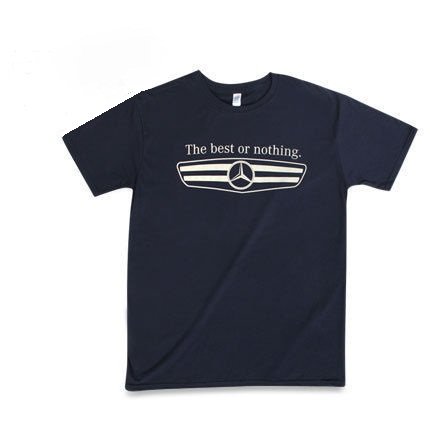 Mercedes Benz Grill T-Shirt-Heather Navy-Size Large T-Shirts Mercedes-Benz A962 999 0402
