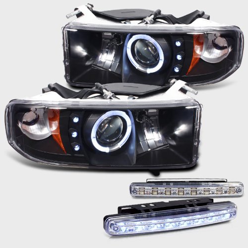 Headlight Bulbs AUTOVISIONPRO PRO-YD-DR94-HL-AM-BK+CBL-DRL-8LED-C