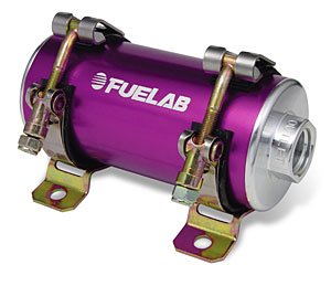 Fuelab 41404-2 Red/Silver Street/Strip Speed Adjustable Integrated Bypass Carbureted In-Line Fuel Pump Pumps Fuelab 41404-2