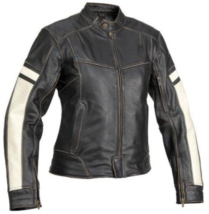 River Road Dame Womens Distressed Vintage Black Leather Motorcycle Jacket - Frontiercycle (Free U.S. Shipping) (S) Jackets & Vests River Road 09-4854/58