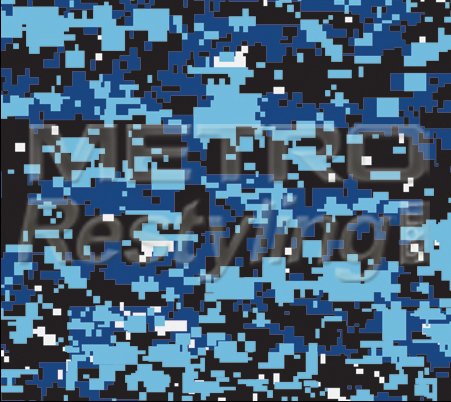 Decals MetroRestyling CAMOBABYBLUE-DG48X72