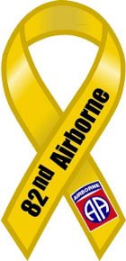 82nd Airborne Mini Ribbon Magnet Bumper Stickers, Decals & Magnets Magnet America M-MR-Y82A