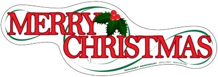 Bumper Stickers, Decals & Magnets Magnet America M-HOL-MERRY