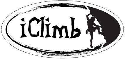 iClimb Oval DECAL (non-magnetic!) Bumper Stickers, Decals & Magnets Magnet America D-OV-ICLIMB