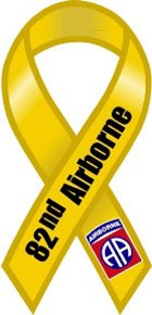 82nd Airborne Yellow Ribbon Magnet Bumper Stickers, Decals & Magnets Magnet America M-LR-Y82A