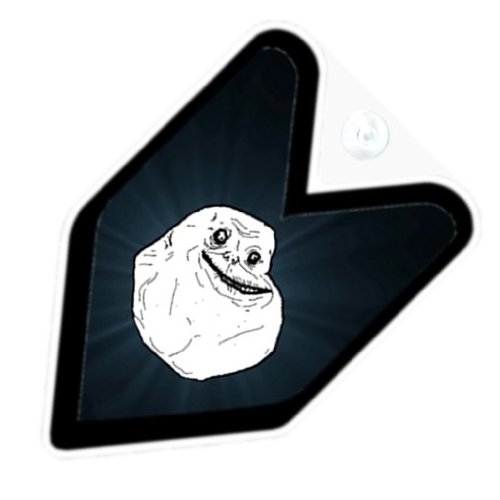 JDM Forever Alone Car Decal Badge Decals JDM FOLO-LS