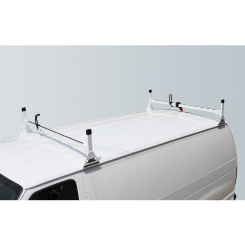 White Aluminum H1 Rack 2 Bar System for a Chevy Express 1996-On Cargo Racks Vantech H3022W