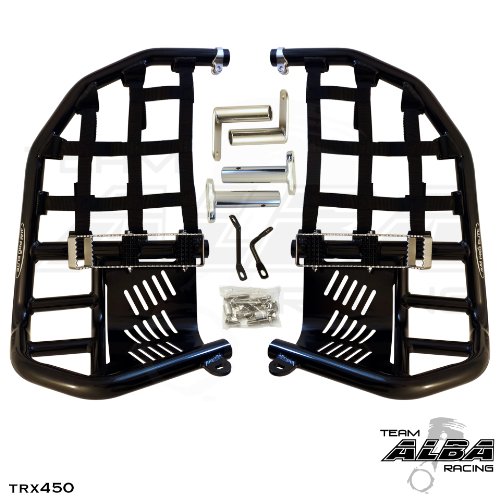 Honda TRX 450R Propeg Nerf Bar Black Nerf Bars Alba Racing Propeg Nerfbar RNB-211-T7-BK