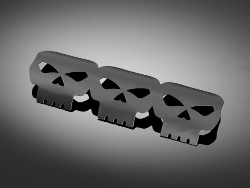Drag Specialities 1861-0731 Skulls Exhaust Heat Shield, Black Heat Shields Drag Specialities 1861-0731