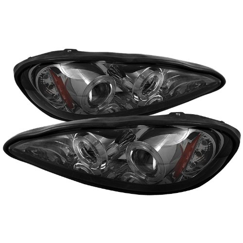 Spyder Auto PRO-YD-PGAM99-HL-SM Smoke Halo LED Projection Headlight Headlight Bulbs Spyder Auto PRO-YD-PGAM99-HL-SM