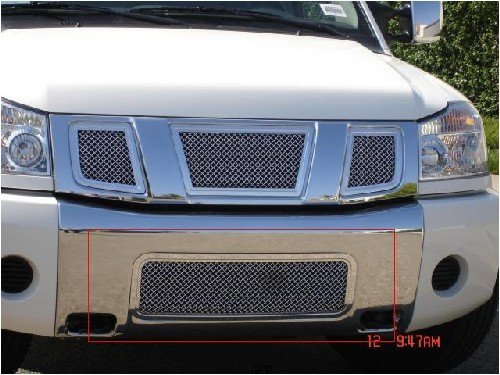 T-Rex Grilles 2005 | Nissan Armada | Hybrid Series Grille - Chrome Edition - CNC 3D Cut Aluminum Billet Grille Framing - with Wire Mesh - 2 Piece Style Grilles T-Rex 5560740