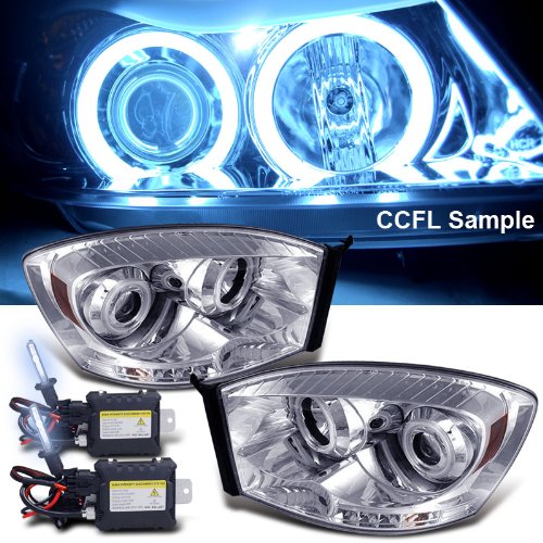 8000k Slim Xenon HID Kit+ 06-08 Dodge Ram Ccfl Halo LED Projector Head Lights Headlight & Tail Light Conversion Kits AUTOVISIONPRO PRO-YD-DR06-CCFL-C+HID-8KH1