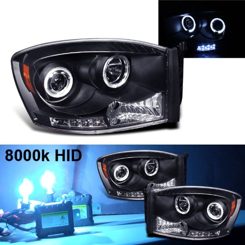 Headlight & Tail Light Conversion Kits Eautolight PRO-YD-DR06-HL-BK+HID-8KH1