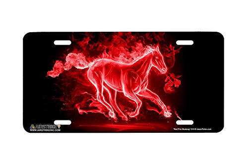 512-Fire Mustang Red-Horse License Plates Frames Airstrike 512