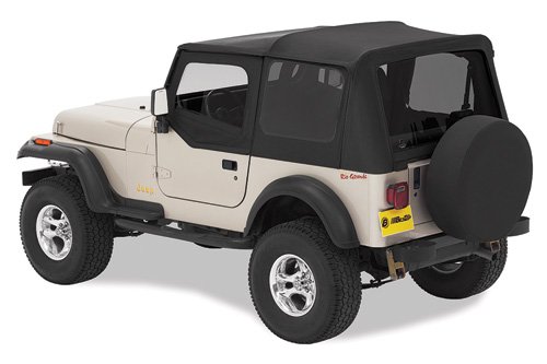 BesTop 51120-37 Jeep Wrangler Replace-a-top Soft Top With Upper Door Skins - CJ / YJ / TJ - In Spic Tops & Roofs Bestop 51120-37
