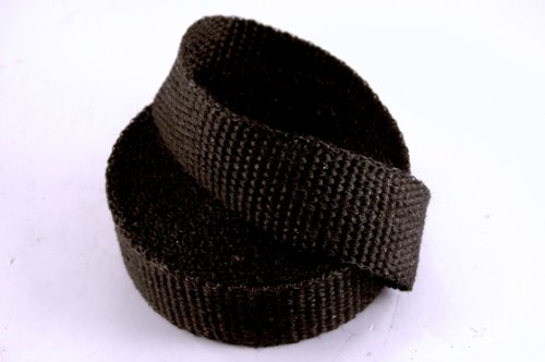 BLACK High Temperature Header Exhaust Pipe Insulation Wrap Roll Black 1/8 X 2 X 25' - Thermal Zero Heat Shields Thermal Zero BL18225