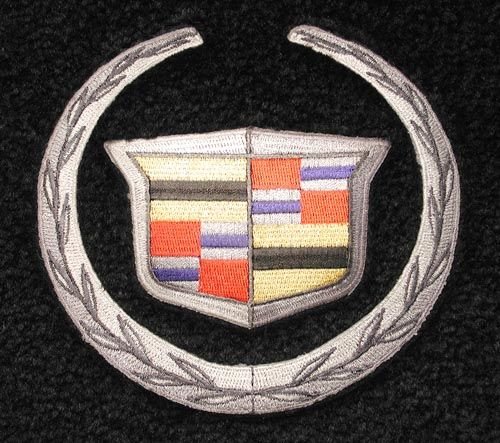 Logo 2005-2011 Cadillac STS All Other 2wd Mid-level Custom 2 Pc Front Mats Mid-Level Cruiser Mat Color: Smoke Mat Logo: Cadillac New Crest Applique - Silver Custom Fit Cruiser Mats CLE5B8-MC05-1V8IW:MC33:L211