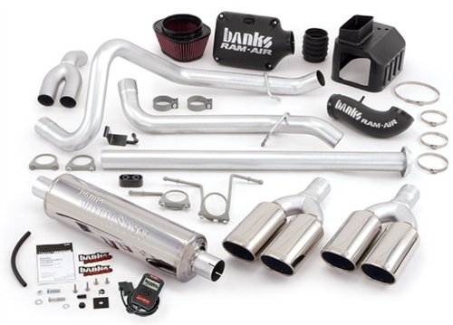 Banks Power 48041 Stinger System; Performance System; Incl. AutoMindProgrammer/Banks Ram-Air Intake/Monster Exhaust; Duals; Quad Tips; Exhaust & Emissions Banks Power 48041