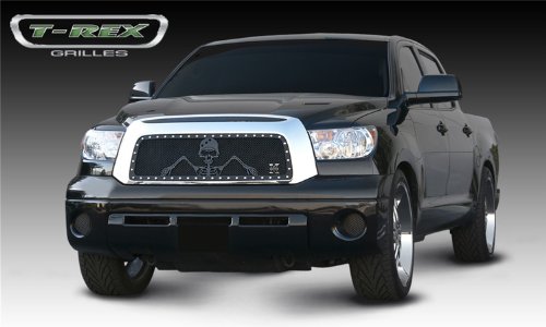 T-Rex Grilles 7119596 Urban Assault Grunt Black OPS Flat Black Steel Studded Main Grille with Soldier Grilles T-Rex Grilles 7119596