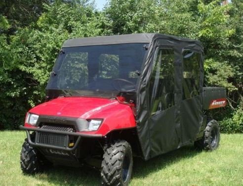 GCL Polaris Ranger 2008-09 Crew Full Cab Enclosure with Windshield. Tinted or Clear. Various Colors. CR9-FCL Body Kits GLC CR9-FCL-Clear-GreenCamo