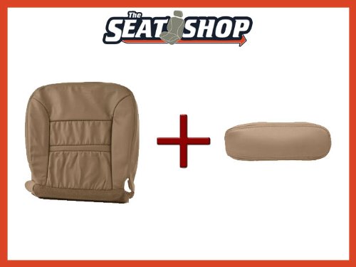 00 01 Ford Excursion Med Parchment Leather Seat Cover bottom & arm rest LH Accessories The Seat Shop C-EXC-00-MP-D+ARM