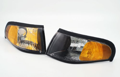 Depo 331-1540PXUS2 Ford Mustang Black Diamond Parking Lamp Parking Light Assemblies Depo 331-1540PXUS2
