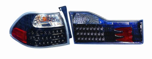 Depo 317-1328FXAS2C Honda Accord Sedan Black LED Tail Light Tail Lights Depo 317-1328FXAS2C