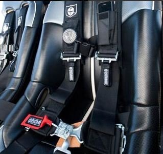 Pro Armor Can Am Commander*, Kawasaki Teryx*, Polaris Ranger, Polaris RZR, Yamaha Rhino: 3-Inch / 4- or 5-Point Seat Belt Harnesses with Pockets. LED Light. Select 4 or 5 Point Option. A114430 Seat Belts Pro Armor A114430-4 Point Harness