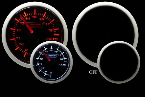 Volt Gauge- Electrical Amber/white Performance Series 52mm (2 1/16) Oil Pressure Prosport Gauges 216BFWAVO270PSI
